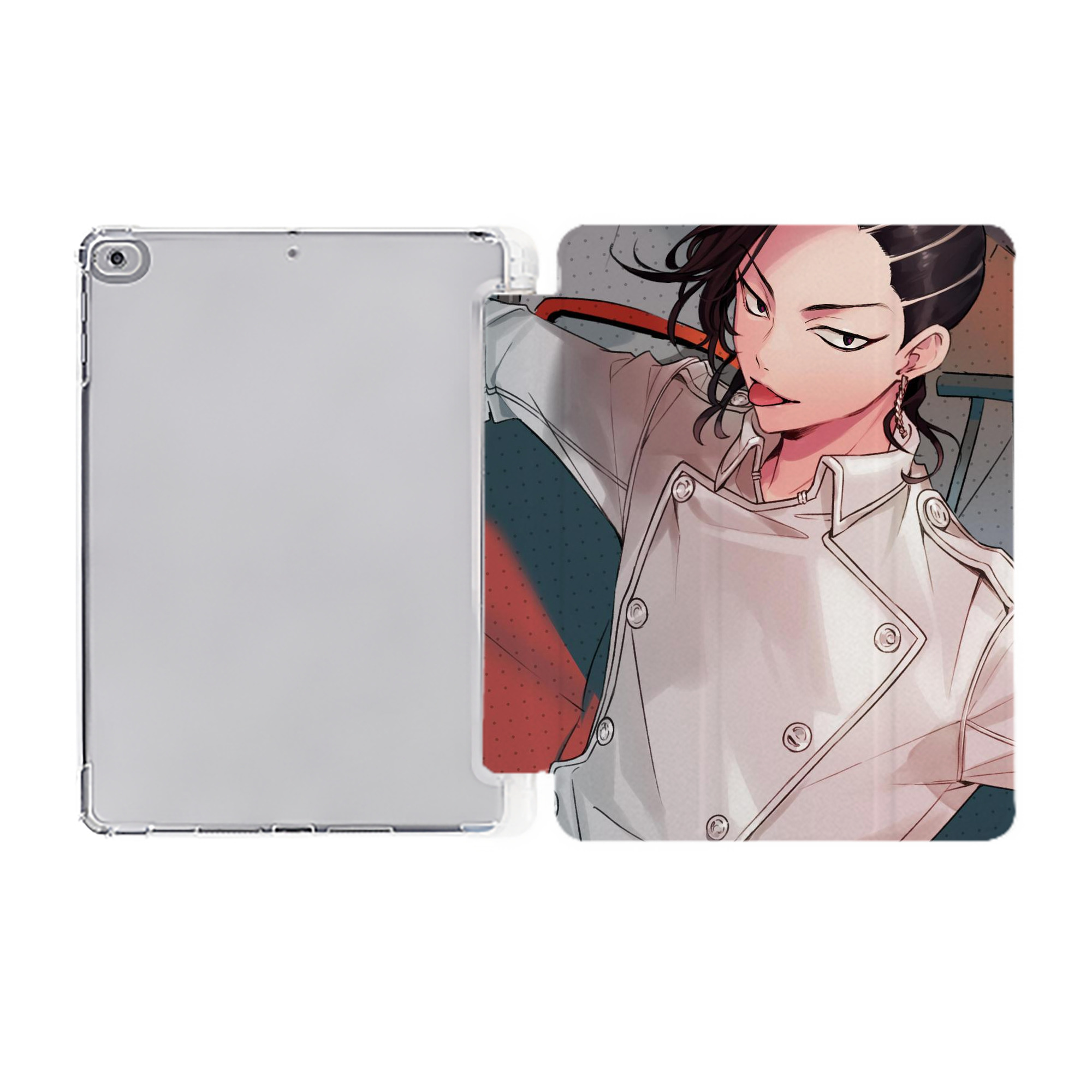 （画像用） 東京リベンジャーズ Tokyo Revengers IPad ケース ペン収納付き 三つ折りスタンド PUレザー×シリコン 対応機種9.5/10.5/10.9インチ